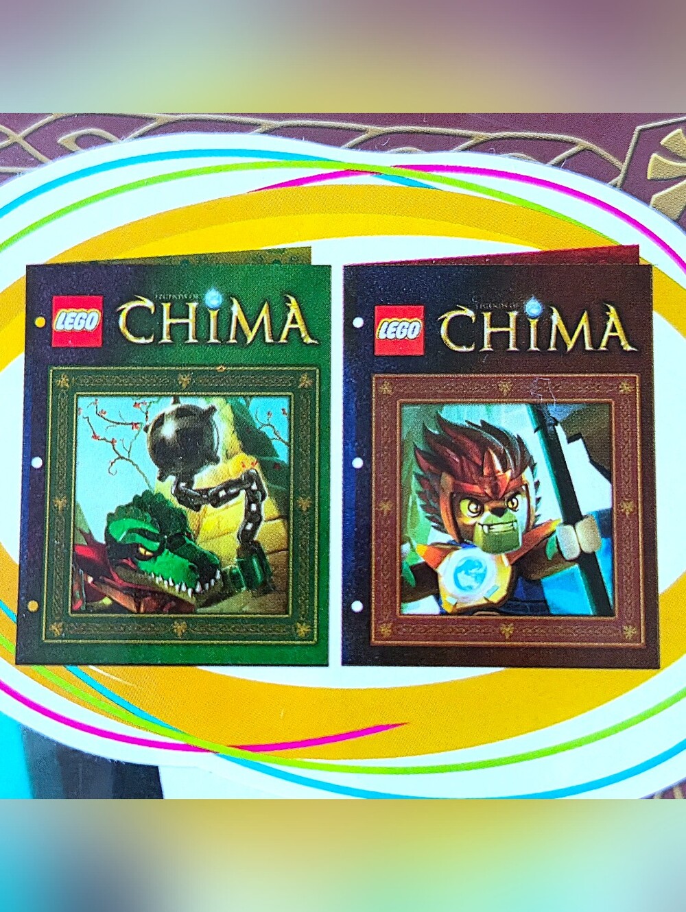 NWT LEGO Chima Pocket Folders 2 Pack 1 brown 1 green